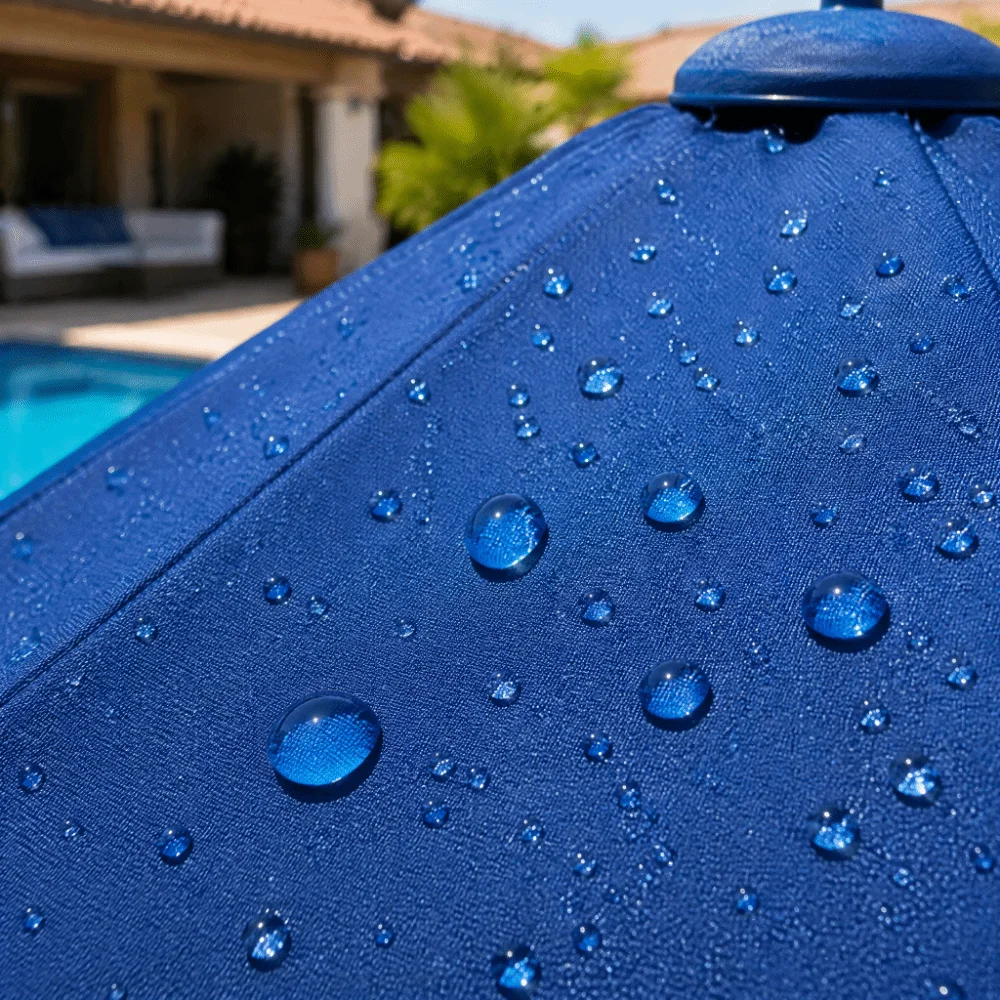 Waterproof Patio Umbrella Replacement Canopy Sunproof Anti-UV Outdoor Parasol Canopy Dust Cloth Rainproof Garden Umbrella Cover