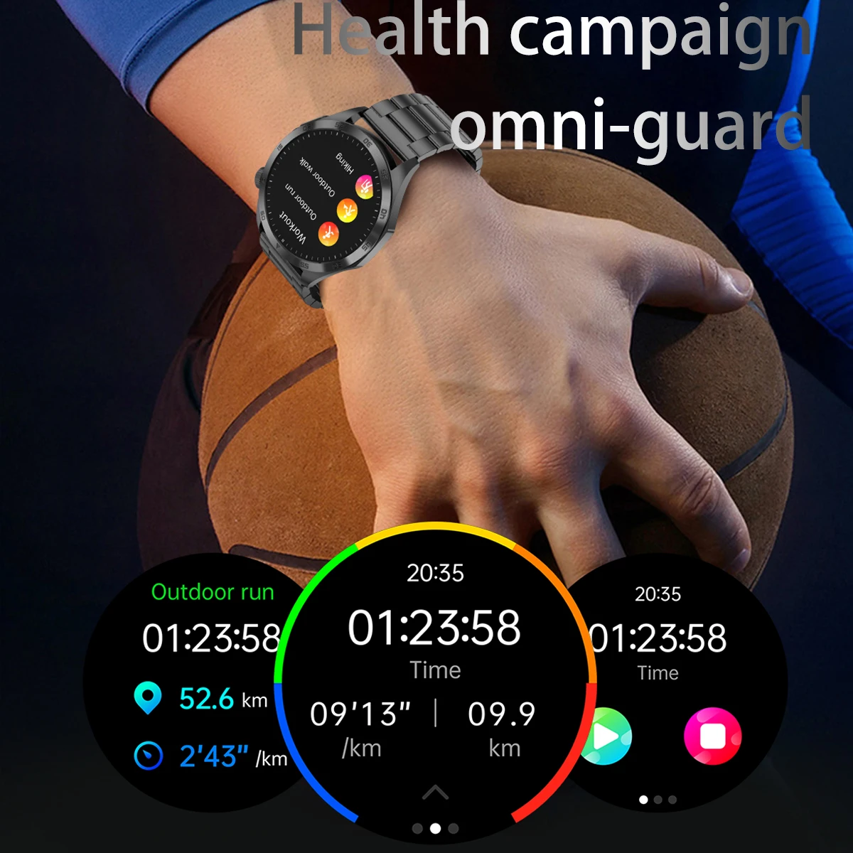 Marsyu Micro Physical Examination Blutfette Harnsäure Blutdruck Smart Watch EKG+PPG Uhr Bluetooth Anruf Smartwatch Herren – Detail 3
