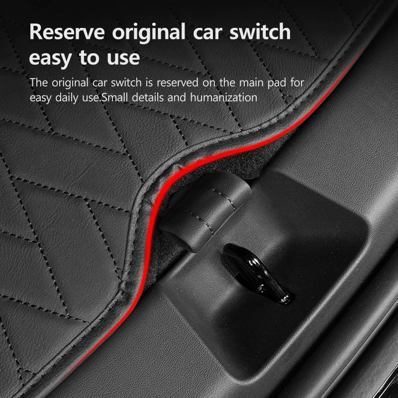 New Leather Trunk Mats Fully Surrounded Waterproof Non-Slip Liner Custom Floor mat for Tesla Model Y 3 Highland 2017 to 2024