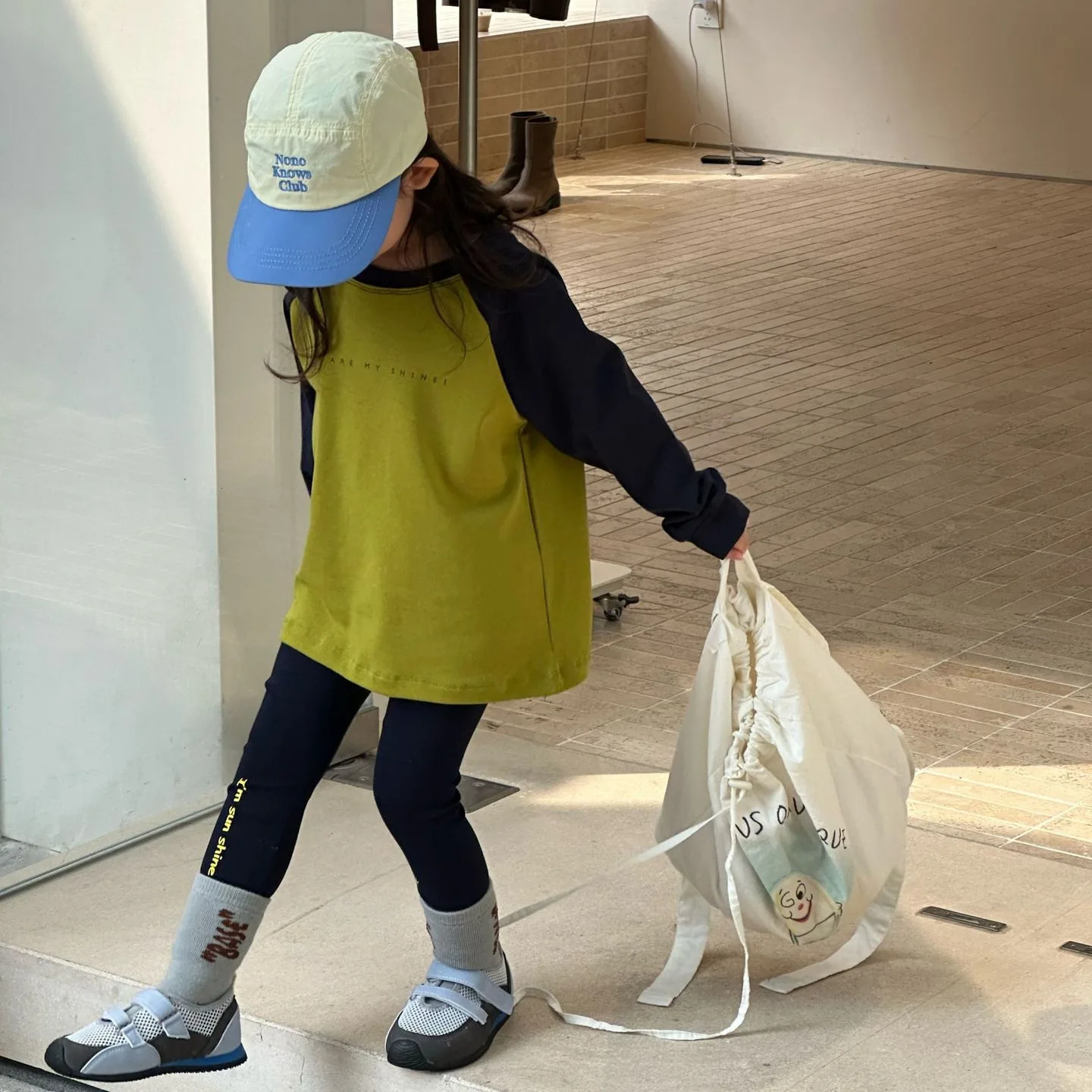 Girls Set 2025 Autumn New Korean Version Color Blocked Raglan Sleeve Top with Leggings Two-piece Set Casual Daily Wear