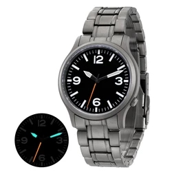 BERNY Full Titanium Men Watch Super Luminous Sports Quartz Watches Lightweight and Comfortable 5ATM Easy Read Wristwatch