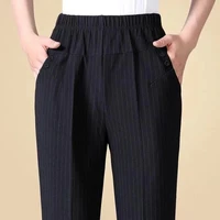 Plus size  8XL Autumn Women Trousers Oversize Elastic High Waist Loose Casual Pants Middle-aged Female Winter Warm Stretch Pants - Image 4