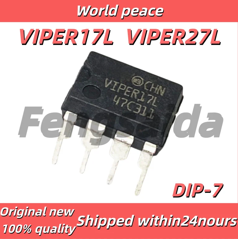 (1-10pcs)100% Brand new original VIPER17L VIPER27L DIP-7 Through-Hole Switching Power Supply Chip VIPER17