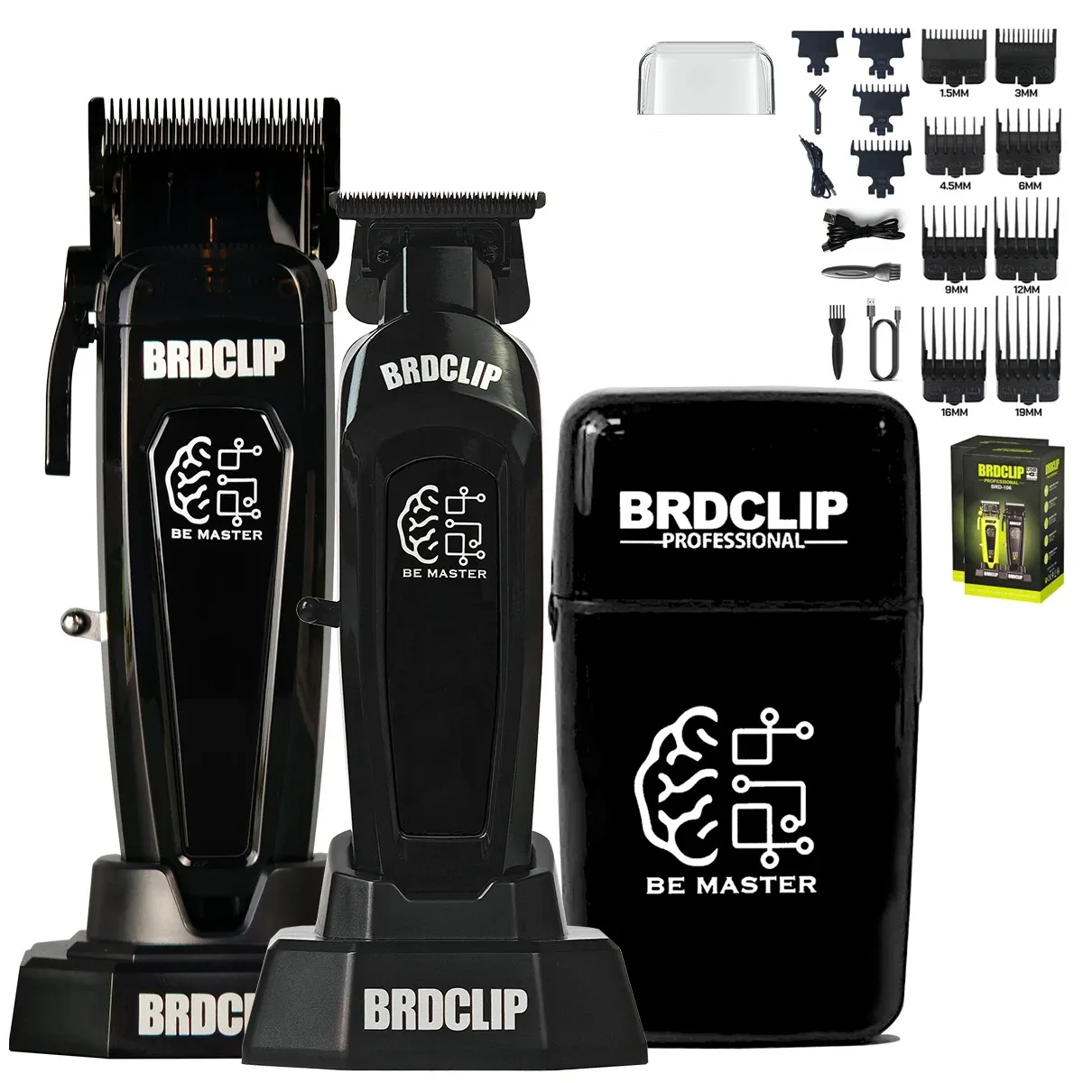 BRD 106 107 609 BRDCLIP Professioneller elektrischer Haarschneider Haarschneider DLC-Klinge mit Basis 7500 U/min 8000 U/min 7000 U/min Friseurset
