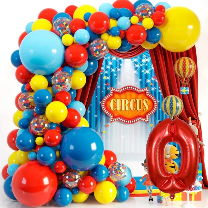 

Latex Balloon Birthday Party 32-inch Digital Balloon Party Birthday Theme Red and Yellow Latex Balloon Decoration Props