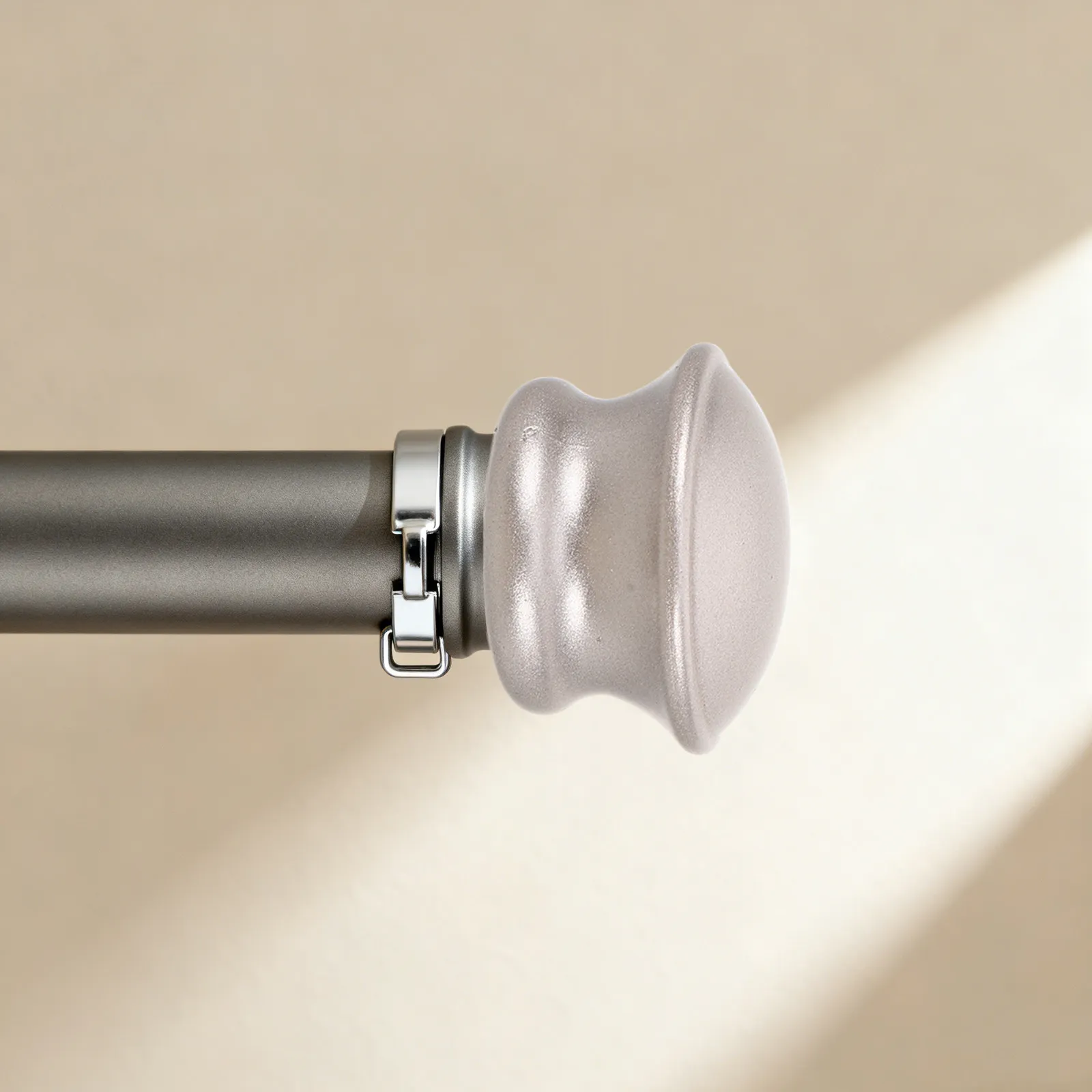 6Pcs Curtain Rod End Caps Silver Screw on Decorative Finials for Drapery and Closet Rods 5 8 Inch Diameter Sturdy Covers