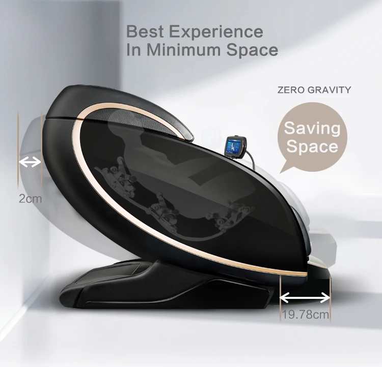 Automatic Zero-gravity Full-body Sl Track Touch Screen 4d Chair, Luxury 4d Sonic Massage Chair for Sale