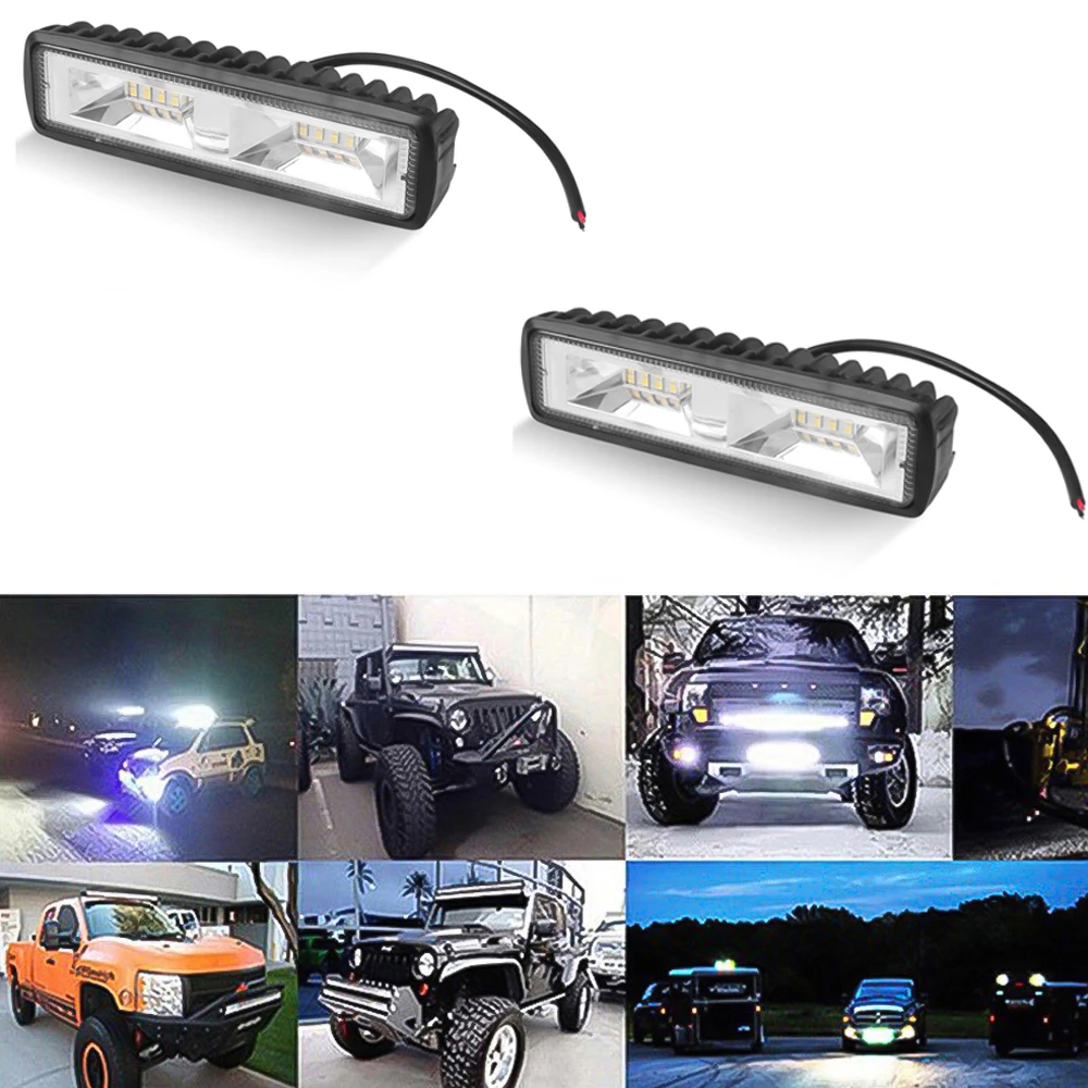 

Super Bright LED Light Bar 36W Offroad Combo Led Work lights for Lada Truck SUV ATV Niva 12V 24V Auto Driving Light Fog Light