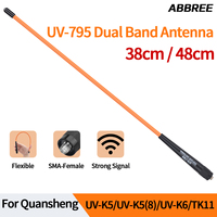 ABBREE UV-795 Dual Band Walkie Talkie Antenna High Gain SMA-Female Antenna For Baofeng UV-5R UV-32 UV-21 Quansheng K5 Ham Radio