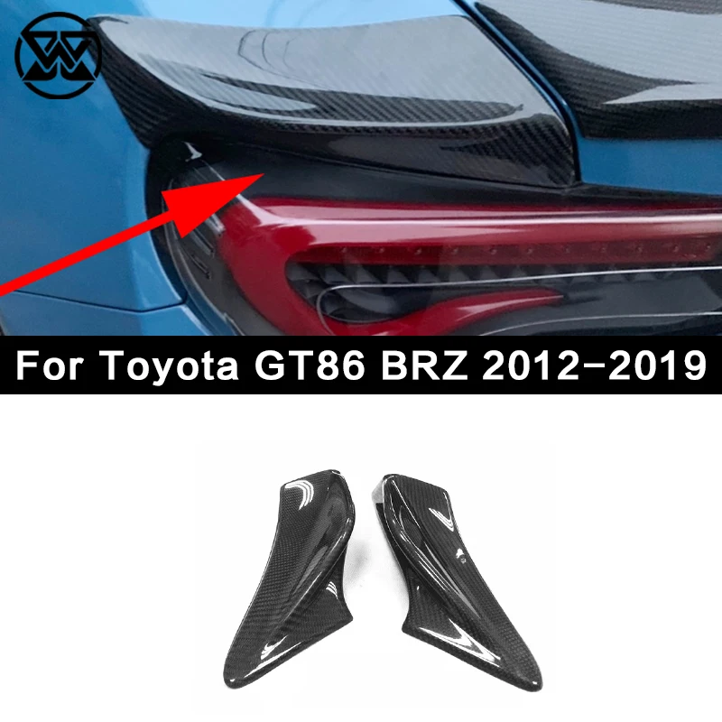 

For Toyota GT86 Subaru BRZ Carbon Fiber Rear Trunk Lid Spoiler Side Tail Wing Lip Splitter Canards Auto Parts Body Kits