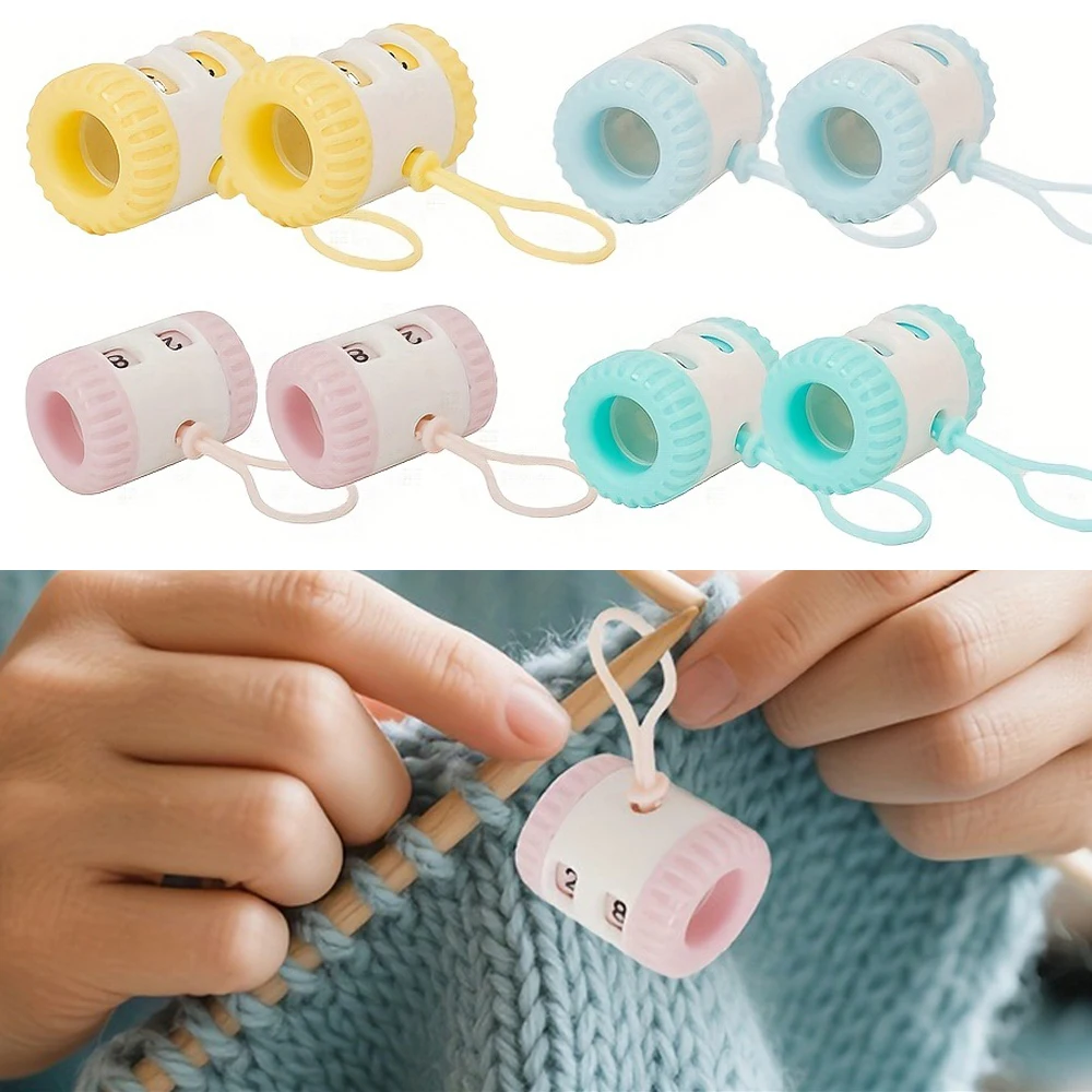 Contador de punto de plástico con cordón, marcador de punto de punto para nociones de tejer, accesorios de herramientas de costura, 1 ud.