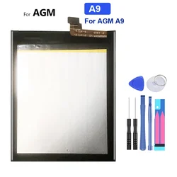 for AGM A9 Mobile Phone Rechargeable Batteries with Free Tools, 5400mAh Battery, A 9