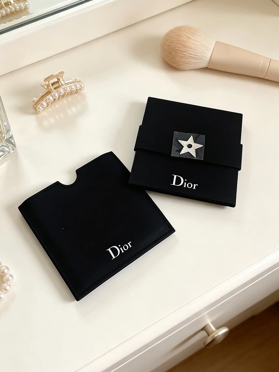 Luxury Bags Dior - DIOR – czarne, składane lusterko w
