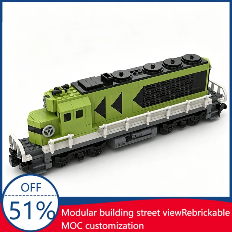 

664PCS City Diesel Cargo Locomotive Train MOC Model Custom Building Blocks Assembly Creative Educational Toy Gift For Children