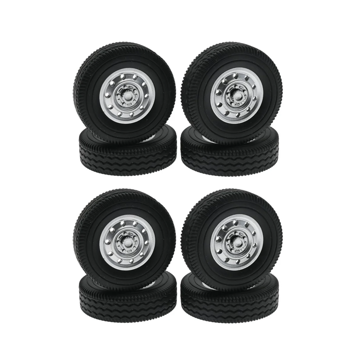 8Pcs Rubber Wheel Tire Tyre for WPL D12 Mini 1/16 RC Drift Truck Car Spare Parts Accessories