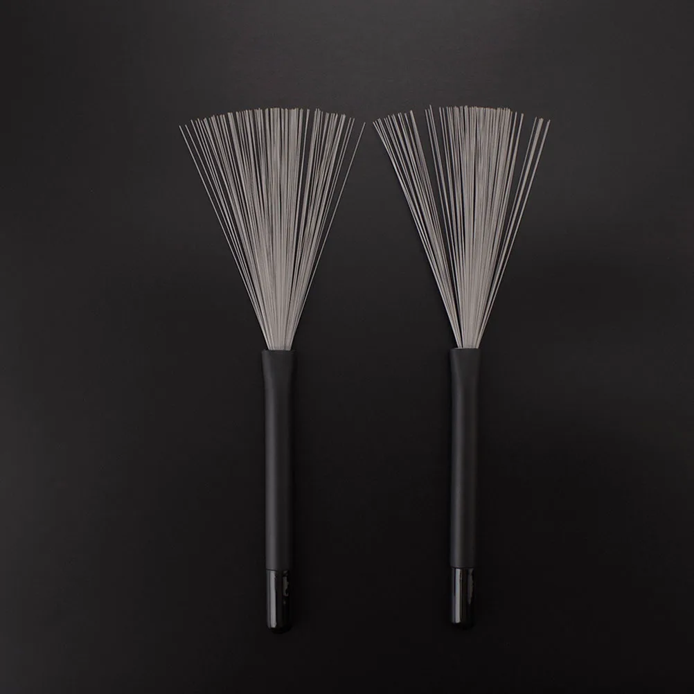 

1Pair Retractable Drum Wire Brushes Steel Wire Drum Stick Brush for Jazz Drums Percussion Performance Retractable Brush