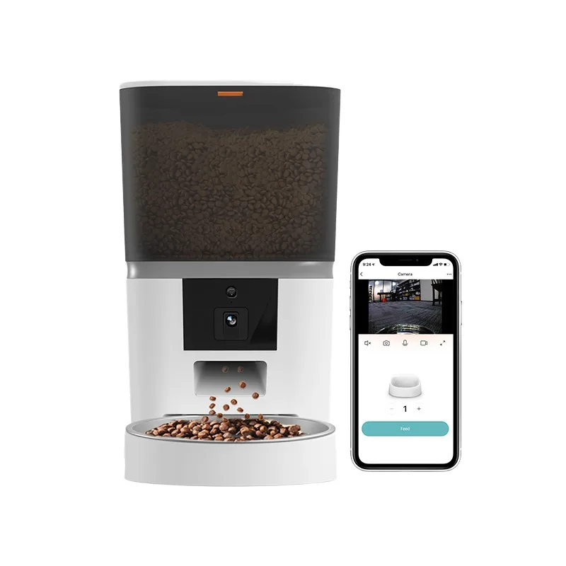 

Smart Pet Feeder With Camera HD Video Monitoring APP Remote Control Timed Portion For Cat Dog Home Use Automatic Food Dispenser