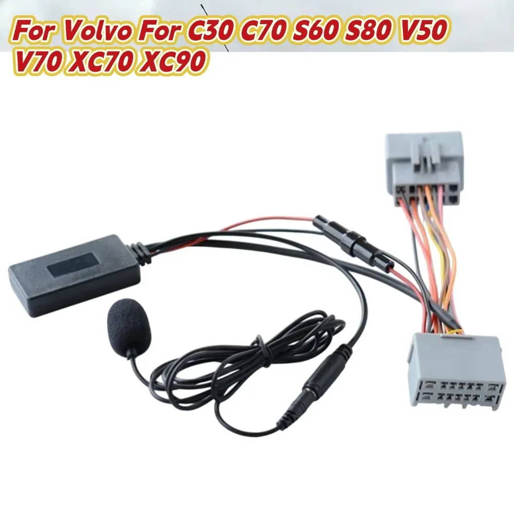 

Car Bluetooth-Compatible 5.0 Music AUX Adapter With Microphone Cable Set For Volvo For C30 C70 S60 S80 V50 V70 XC70 XC90