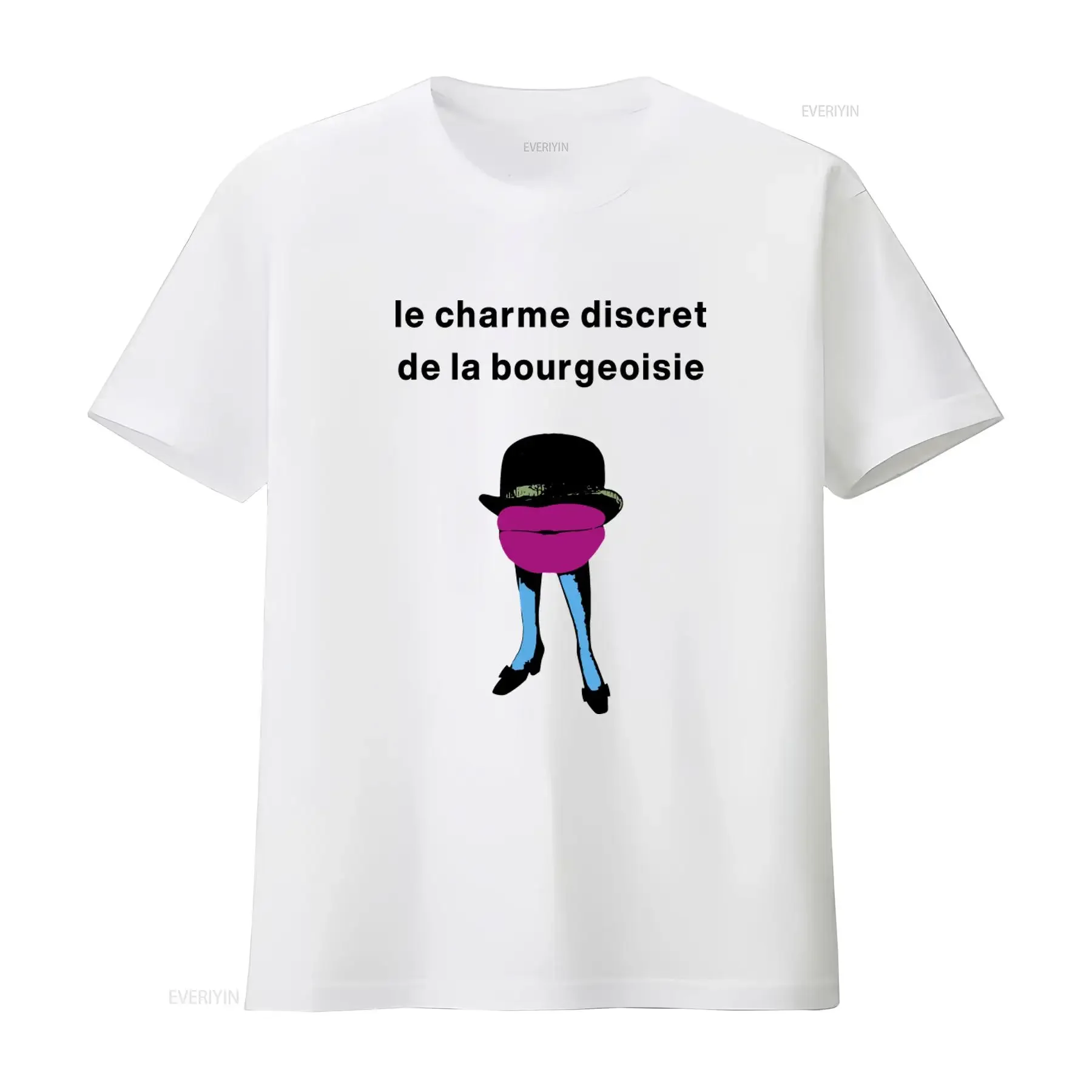 The Discreet Charm of Bourgeoisie Luis Bunuel Print T Shirt Unique Design Fashionable vintage Washed Slightly fashion
