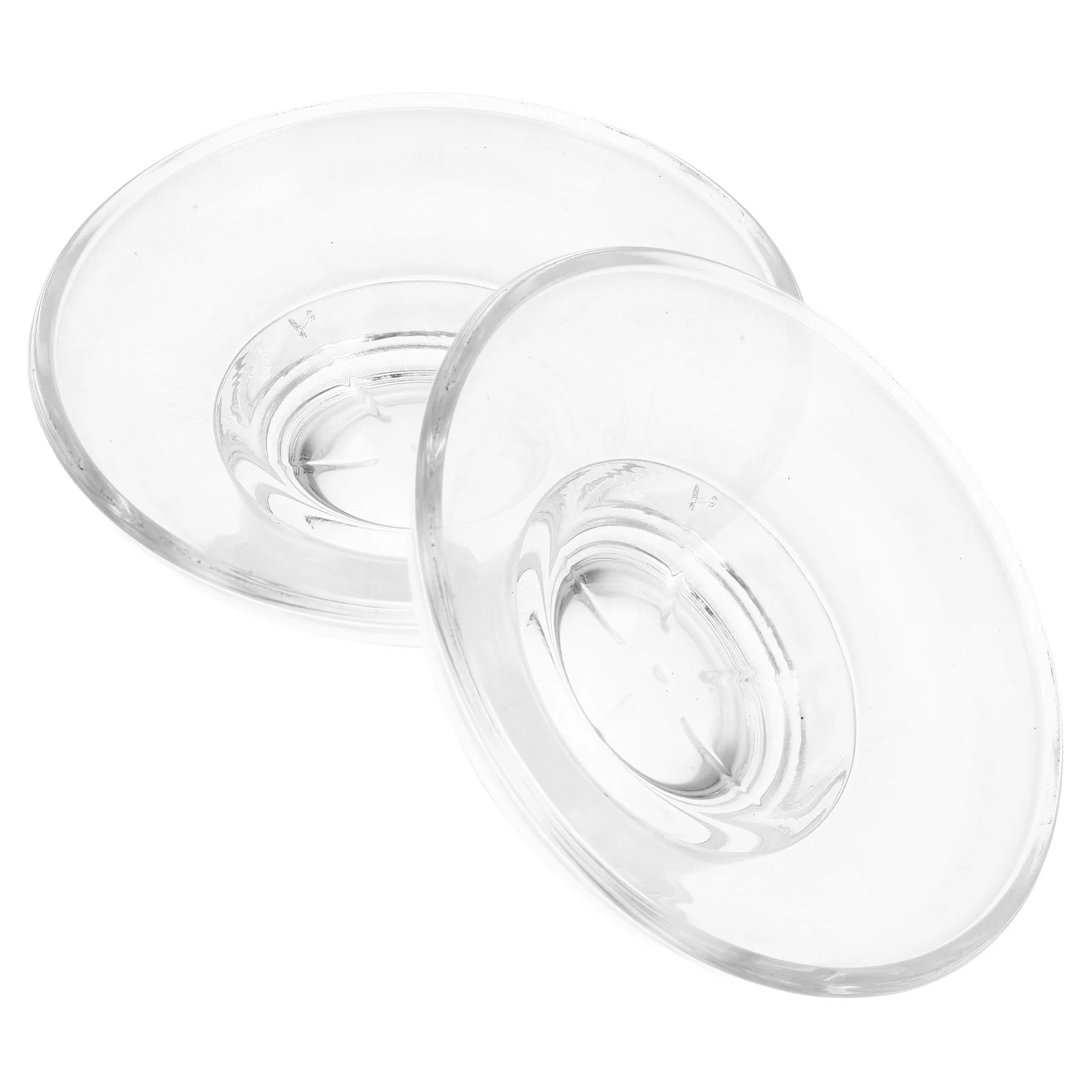 

2Pcs Glass Soap Dish Clear Thick Round Bar Soap Holder Self Draining Design Smooth Edges for Bathroom Kitchen Decor