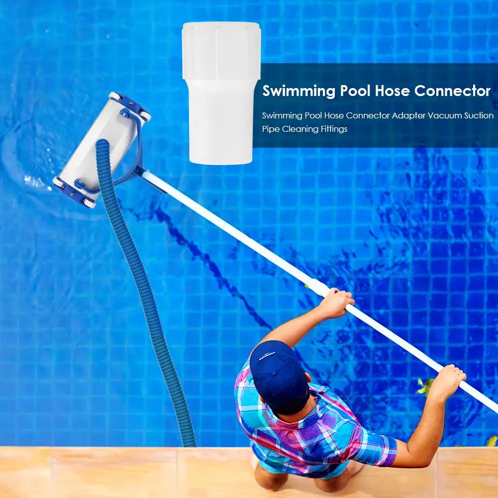 Swimming Pool Hose Connector Adapter Vacuum Suction Pipe Pool Cleaning Fittings Spiral Mounting Not Easy To Fall Off