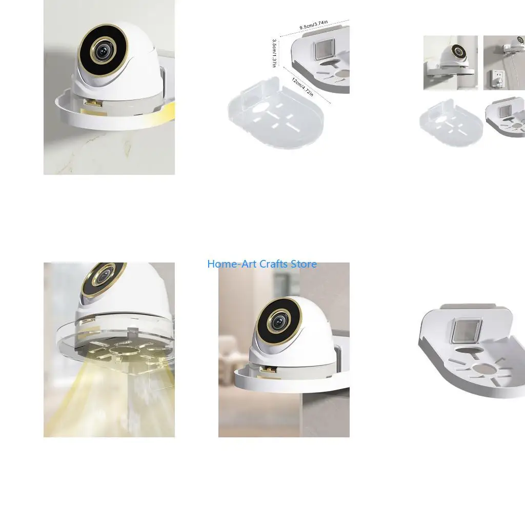 Y3NA Adhesive Wall Mounted Security Camera Bracket Baby Monitor Support Stand Holder Household Surveillances Camera Stand