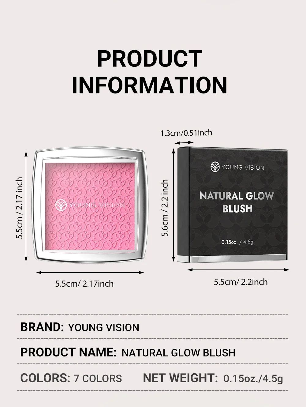 Palette de blush mat velouté texture ultra fine pour le teint_voghion.com