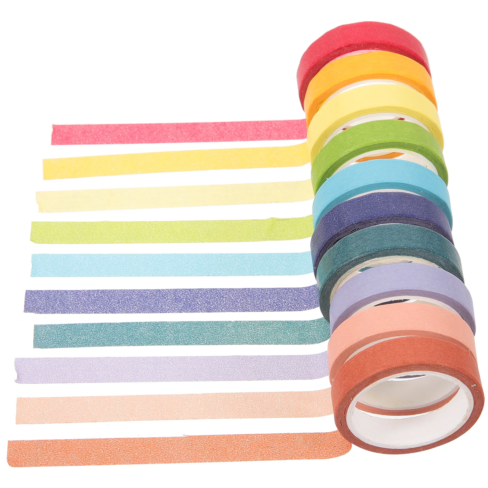 20 Pcs DIY Scrapbooking Tape Sticky Paper Tapes Washi The Cute Rainbow Solid Color Masking