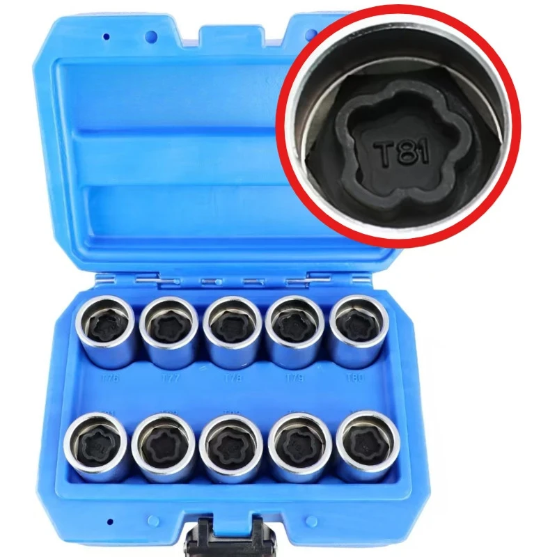 Wheel Lock Key&Lug Nut Anti-Theft Wheel Lock Removal Socket Tool Set For Tesla Model 3 S X Y T76 T77 T78-T85 Car Tools