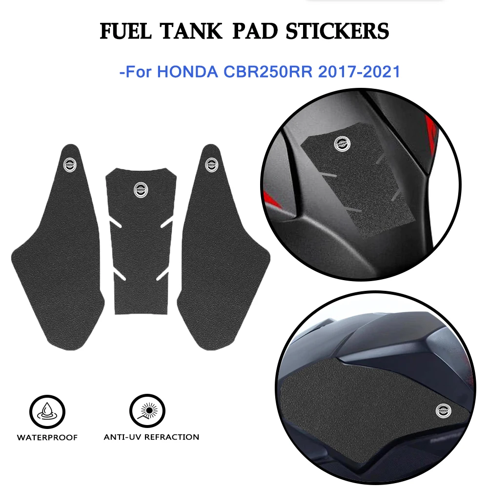 

Motorcycle Gas Tank Stickers Fuel Tank Traction Pad Decals Knee Grip Protector Decal Kit For Honda CBR250RR CBR 250 RR 2017-2021