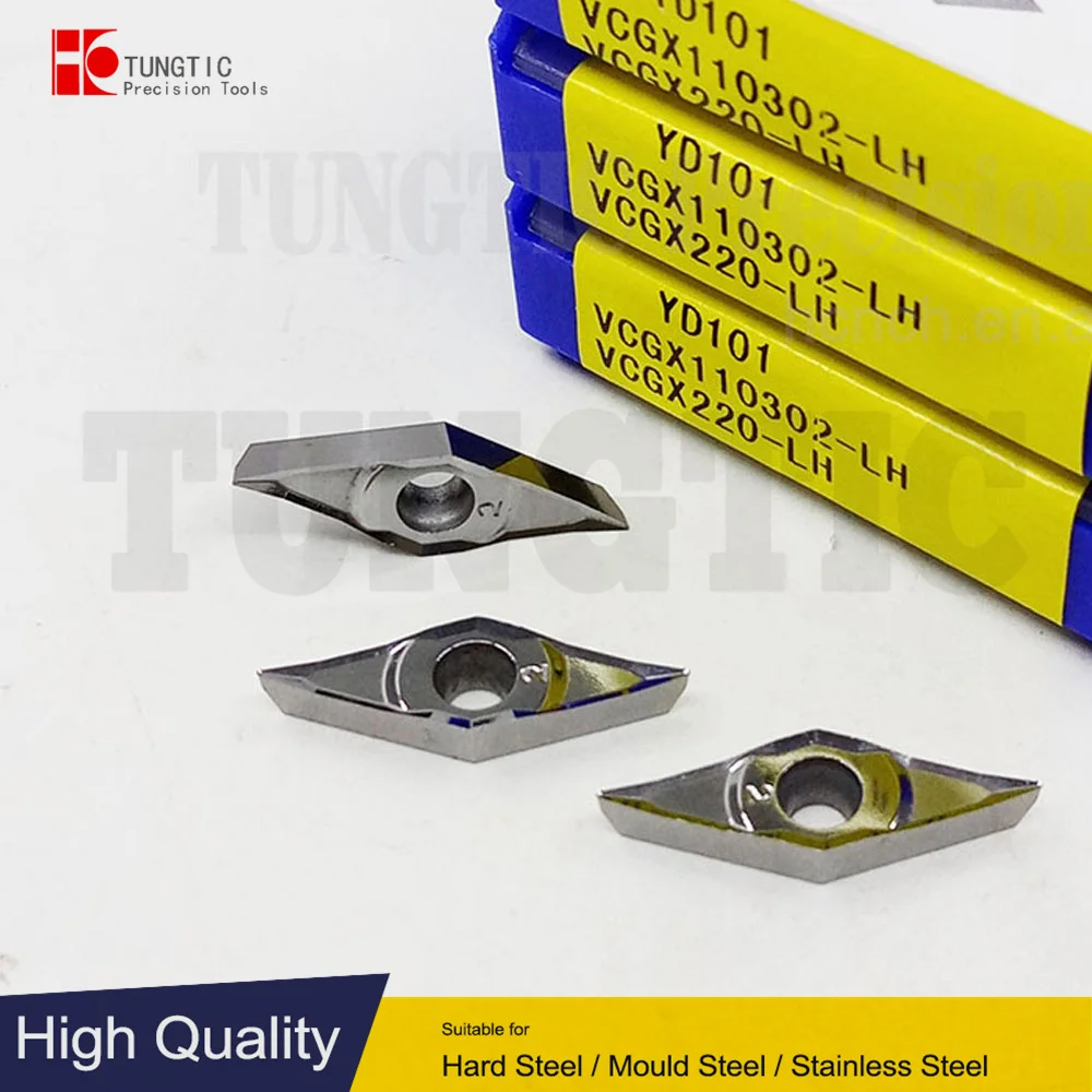 TUNGTIC VCGX110302-LH VCGX 110302-LH Turning Inserts Carbide Cutter For Cast Iron