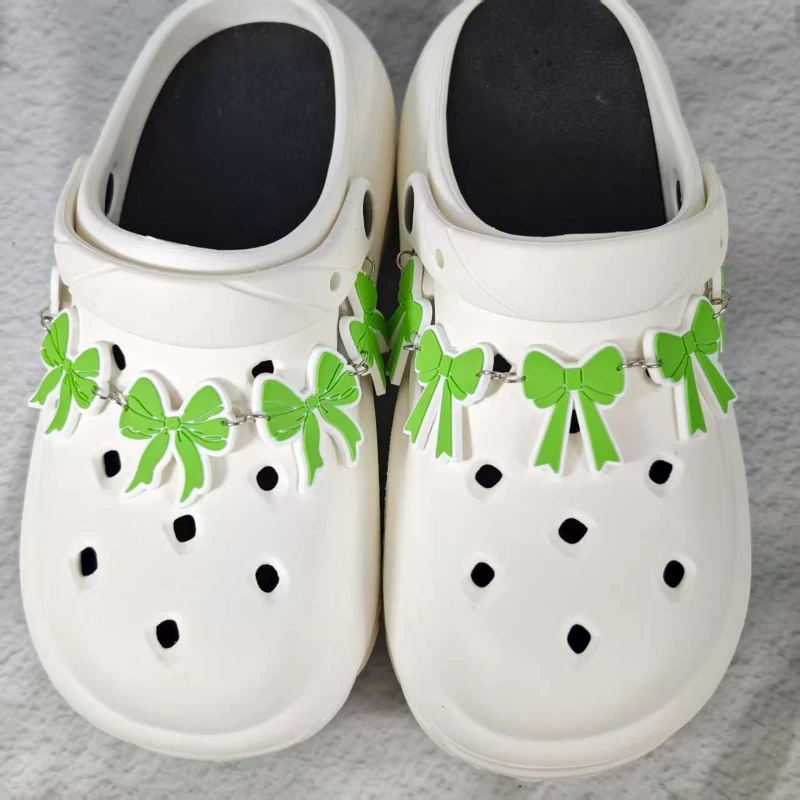 New Funny Butterfly Chain Shoe Flowers For Clogs Detachable Accessories Compatible With All Clogs Fashion Accessory Xmas Gifts