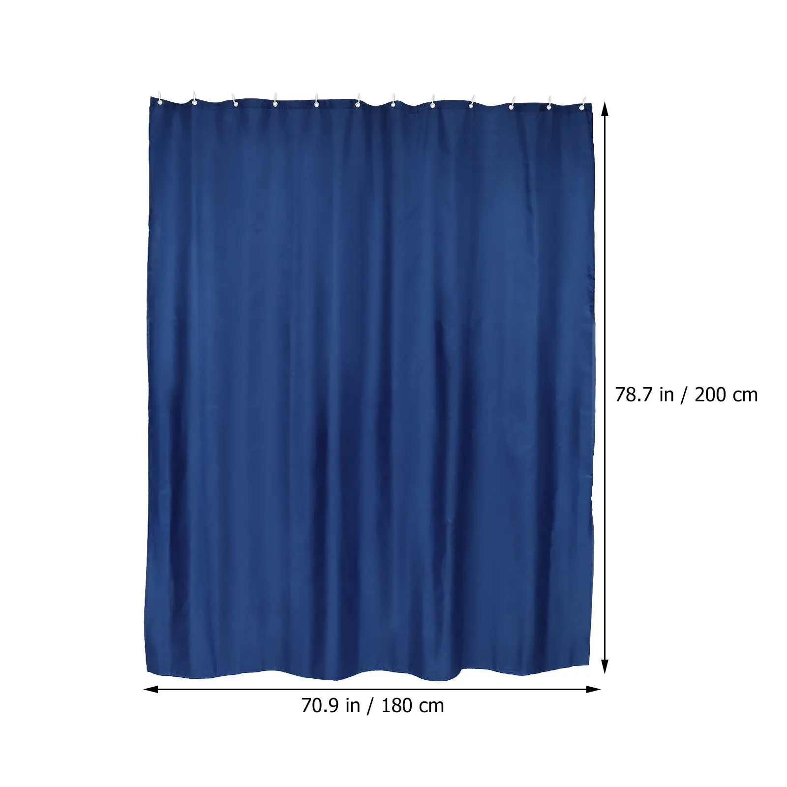 

1pc Shower Curtain Dark Blue Thickened Polyester Bathroom Shade For Home Hotel Toilet Privacy Practical Bath Curtain