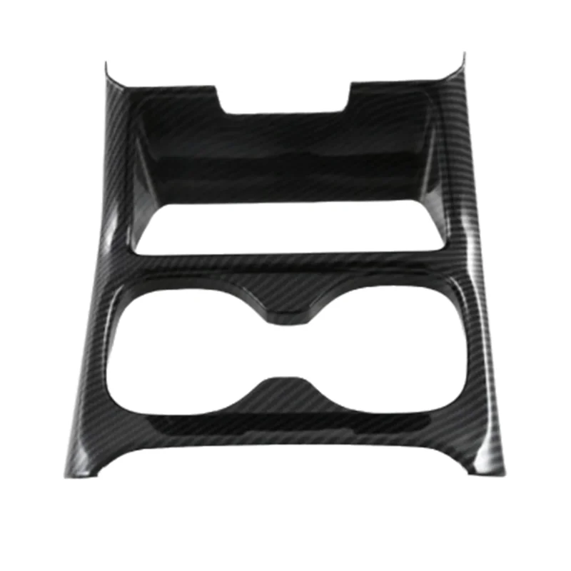 

NEW-Car Center Console Cup Holder Panel Trim Gear Shift Frame Trim Carbon Fiber For Honda CRV CR-V 2023-2024