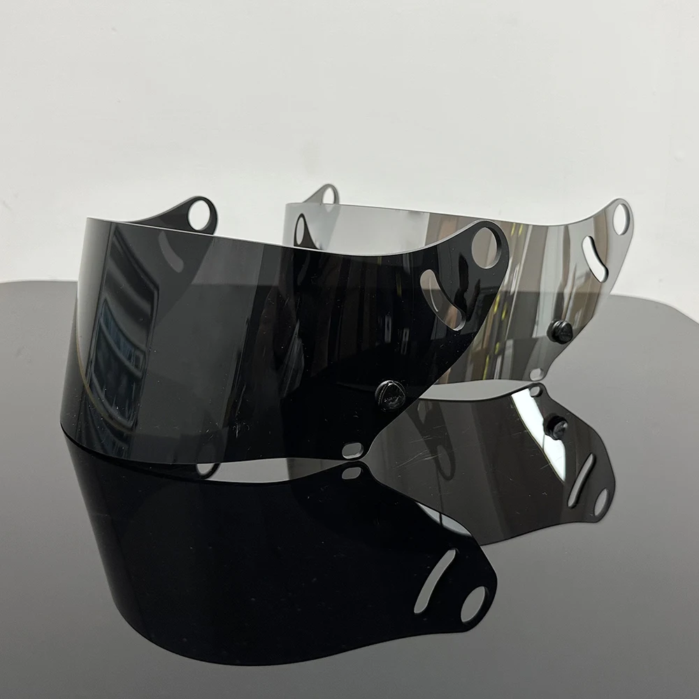Fit for CK-6 CK6K Helmet Visor Motorcycle Full Face Helmet Shield Lens Replacement Deep tea Silver Anti-UV Lens for arai CK6 view 2