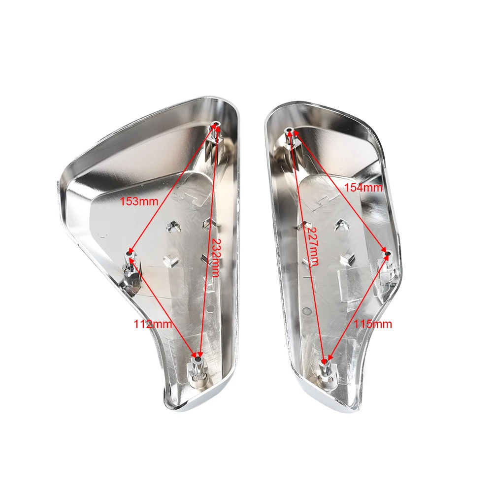 1Pair Chrome Motorcycle Battery Side Fairing Cover For Harley Davidson Street XG500 750 2014 2015 2016 2017 2018 2019 2020