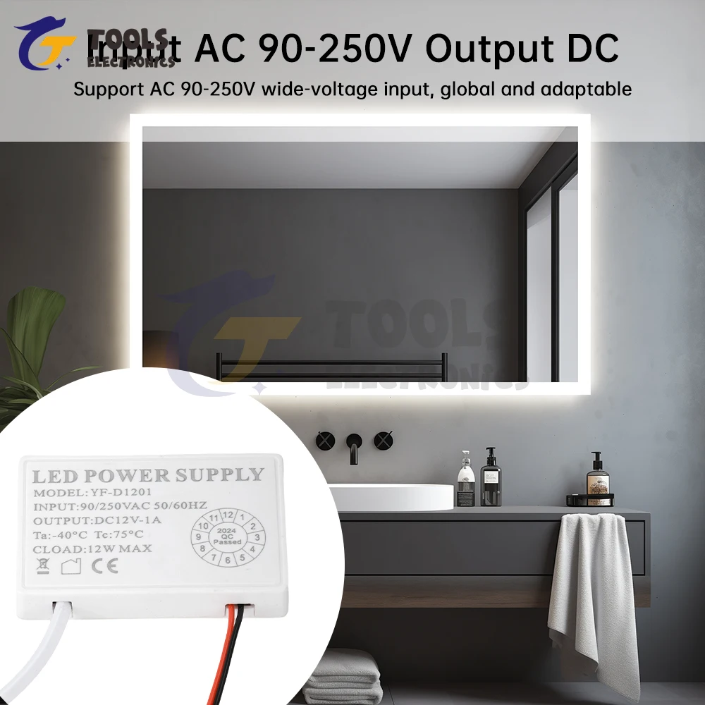 Touch Sensor Switch AC 90-250V to DC 12V 1A 12W  Infinitely Dimmable Touch Sensor Switch LED Driver