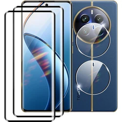 3D Curved 9H Tempered Glass For Realme 12 Pro Screen Protector Glass  For Realme 12 Pro Plus Camera Lens Protector