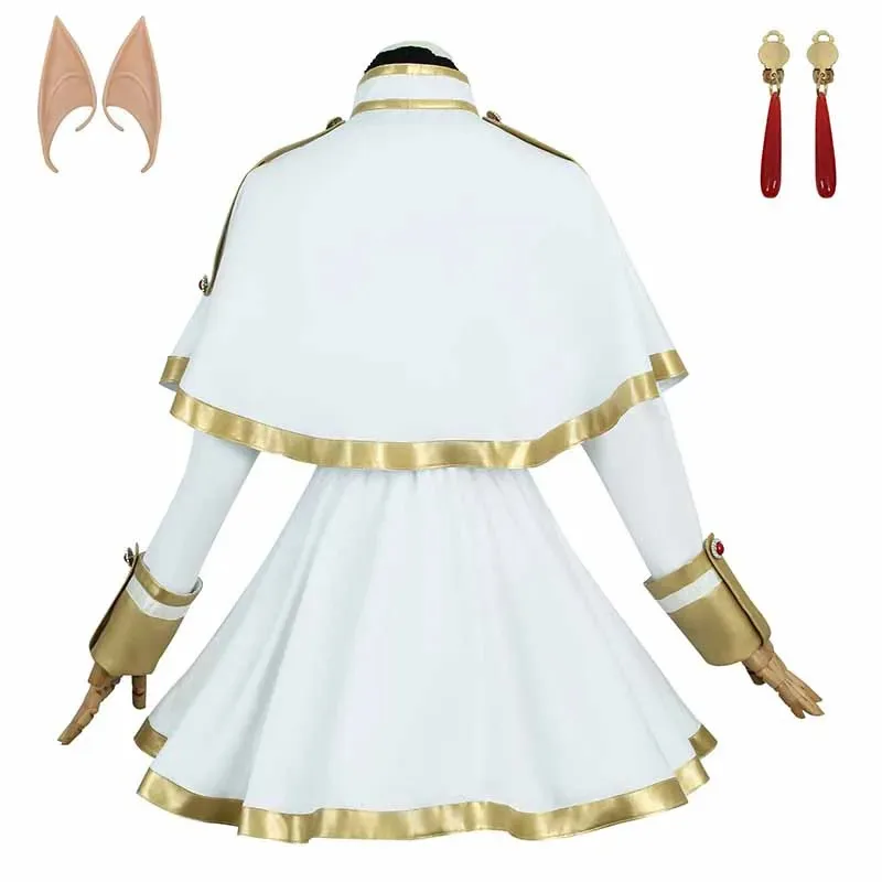 

qa156Frieren Cosplay Costume Anime Frieren Beyond Journey's End Dress Ears Wig Outfit Fantasy Women Adult Carnival Party Mage Cl