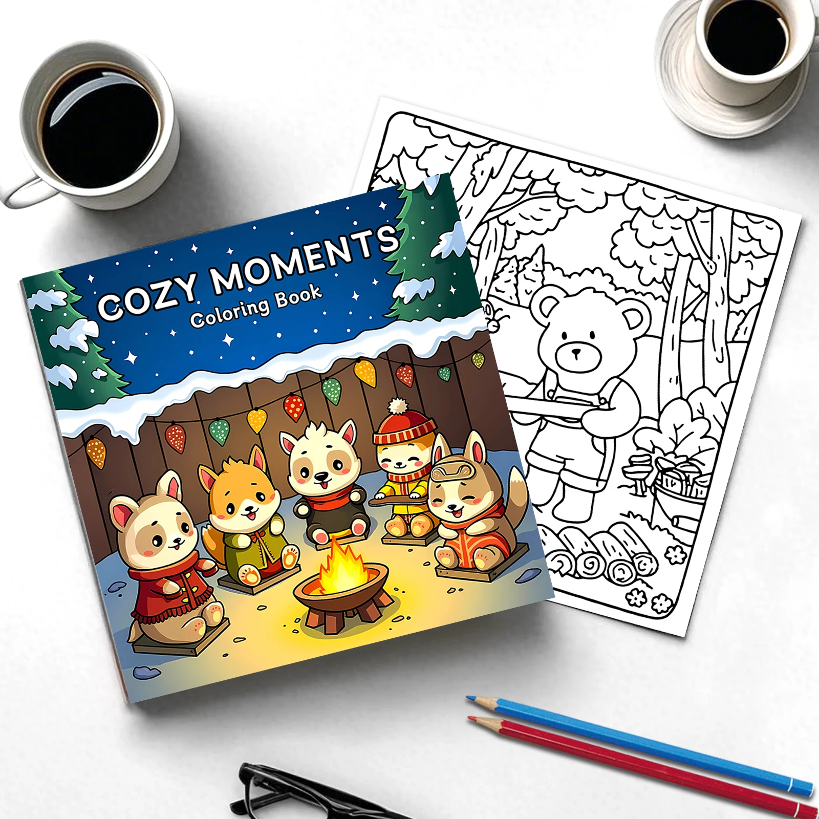 COZY MOMENTS Bold-easy Patterns Coloring Book for Adults Cute Drawing Book Perfect Gift for Party and Birthday
