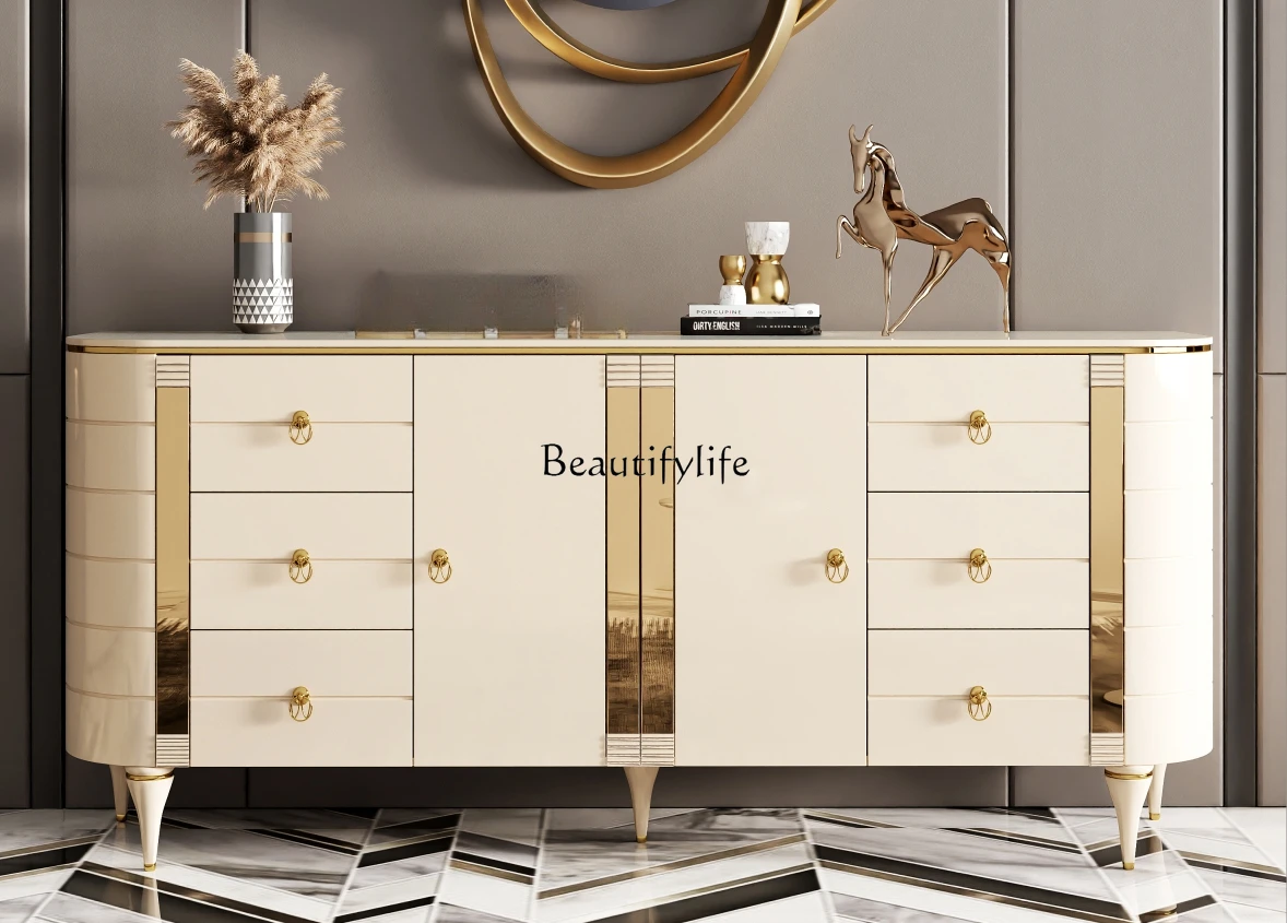 

Modern Style Chest of Drawers Living Room Stone Plate Paint Hallway High-End Furniture Hallway