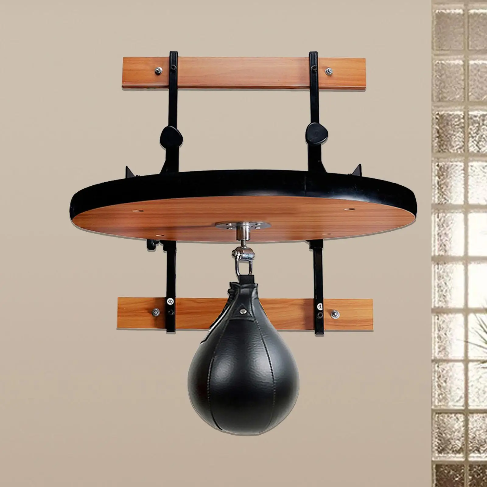 Speed Bag Platform Set Punching Ball Professional Wall Mount Speed Punching Bag Hanging Bag for Kick Boxing Fitness Training