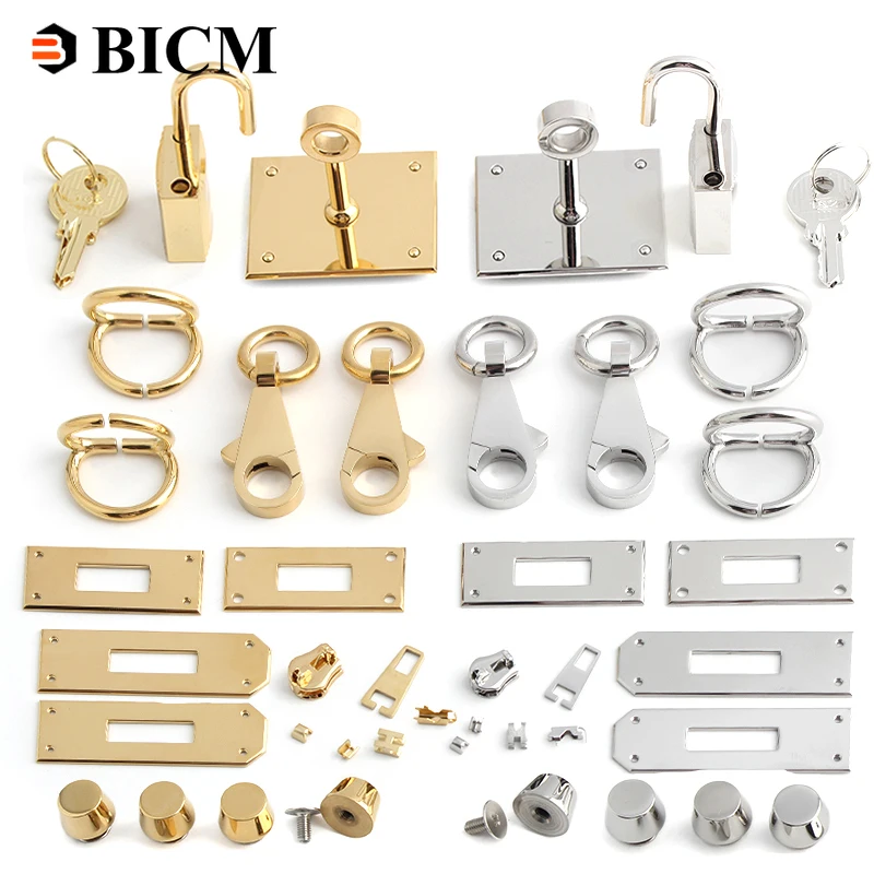 

1 Set Stainless Steel Bags Lock Metal Bag Hardware Accessories Women's Handbag Swivel Clasp Lock Buckles DIY Part Leather Craft