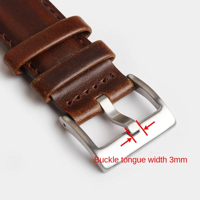 Aço inoxidável sólido Assista Fecho, Assista Belt Pin Buckle, Fosco Matte Tongue Buckle, 3mm, 16mm, 18mm, 20mm, 22mm, Acessórios