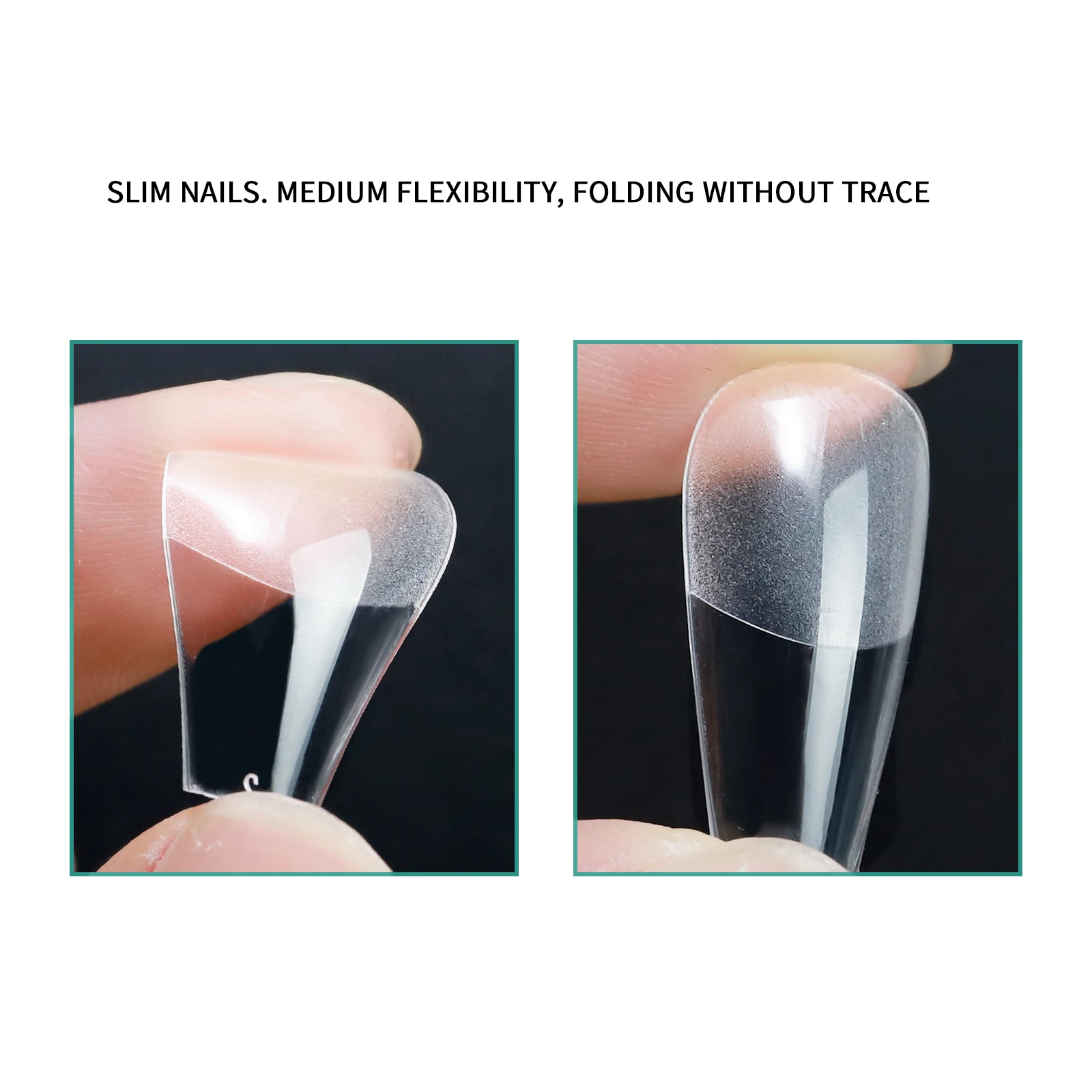 1 Box Clear Acrylic Long Fake Nails Capsules Almond French Coffin Full Half Cover False Nails Artificial Nail Soft Gel Tips