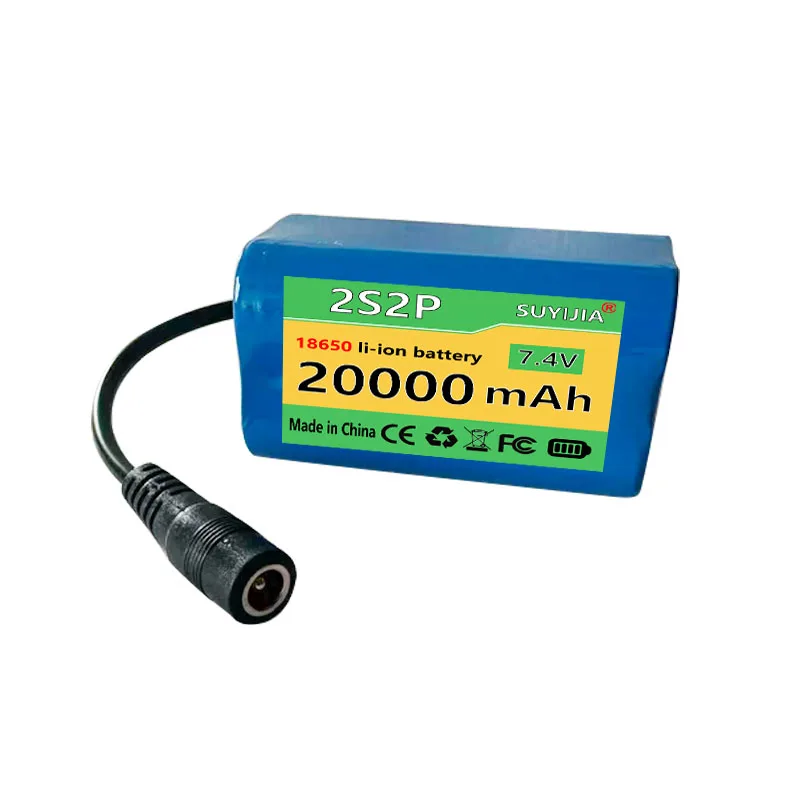 Used for Remote Control/GPS Fishing Bait Boat Battery V020 D19 V801 V18 2S2P 7.4V 20Ah Lithium-ion Battery with Long Endurance