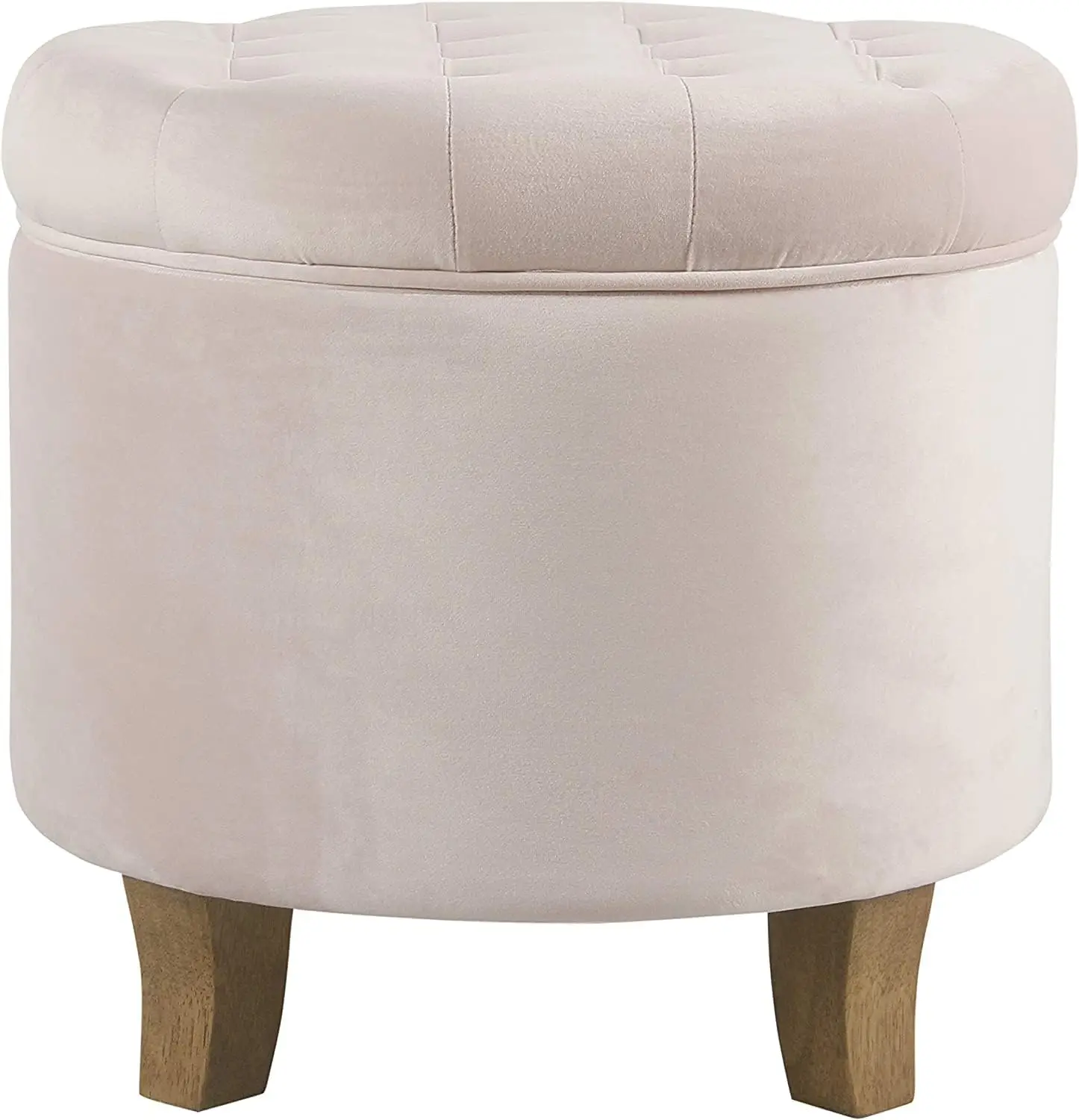 

Home Decor Upholstered Round Stools Ottomans with Storage for Living Room Bedroom Decorative Home Furniture Pink Blush