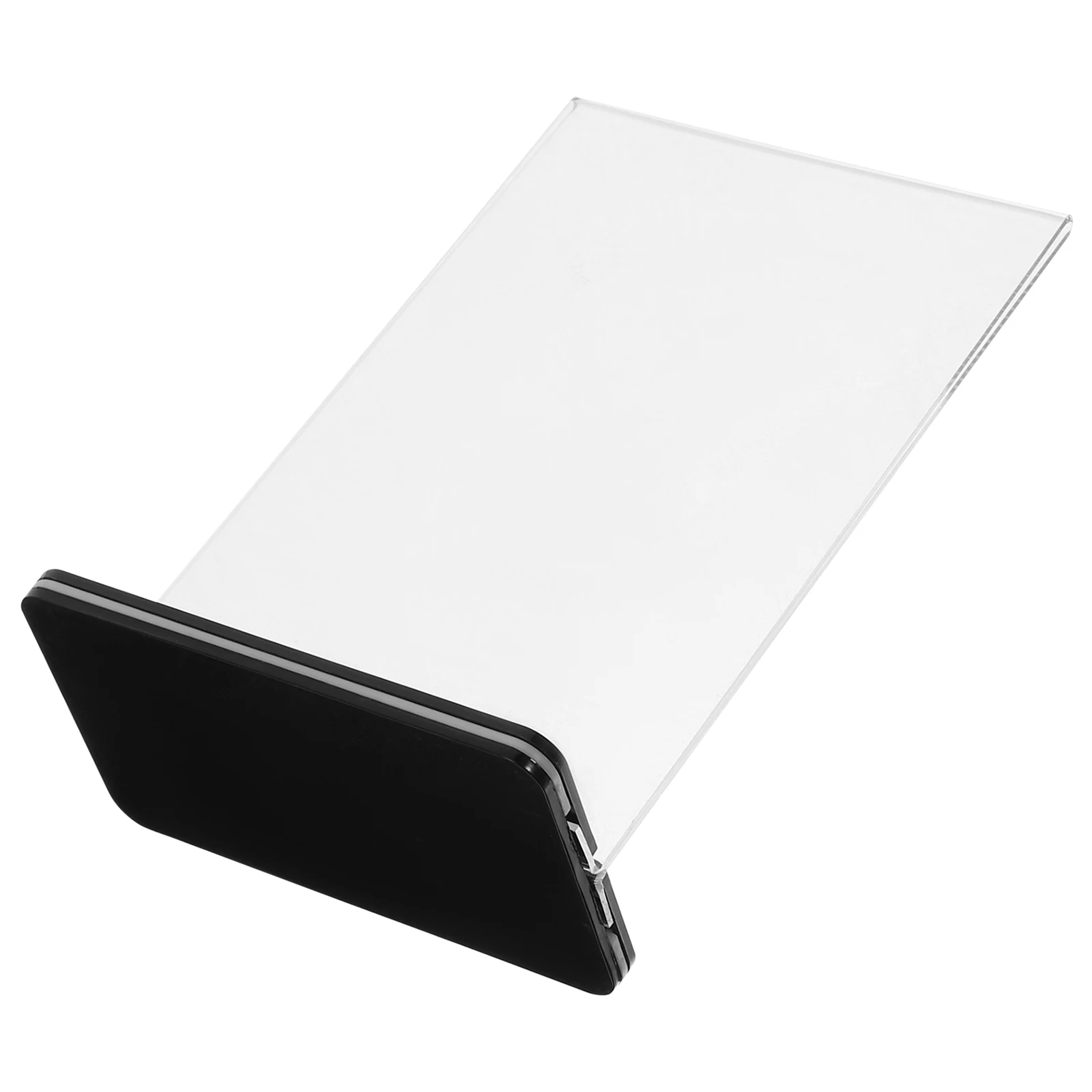 

3Pcs T-shaped Acrylic Display Stand 150x100mm Black Base Menu Holder for Restaurant Office Home Store Price Tag Rack Sign