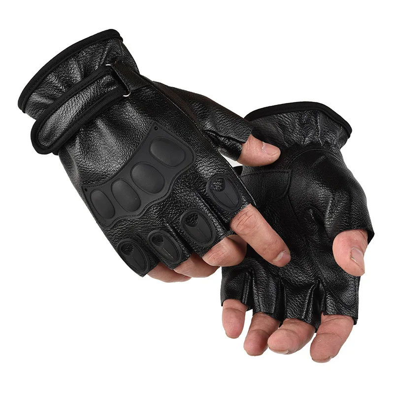 

Half-finger gloves men's combat tactical gloves outdoor mountaineering fitness cycling motorcycle cut resistant