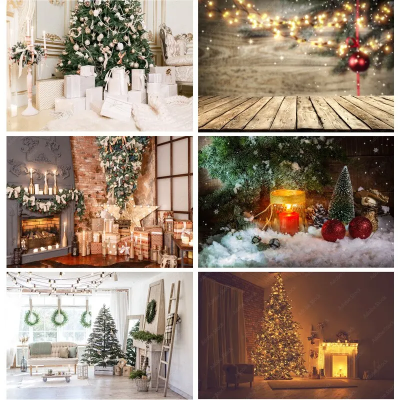

SHUOZHIKE Christmas Photography Background Snowman Christmas tree Portrait Backdrops For Photo Studio Props KKLL-01